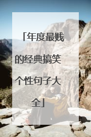 年度最贱的经典搞笑个性句子大全