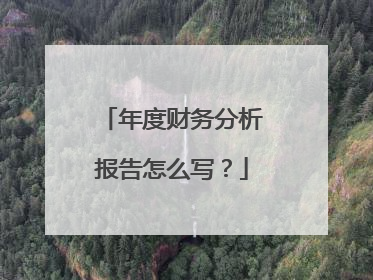 年度财务分析报告怎么写?