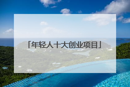 年轻人十大创业项目