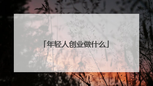 年轻人创业做什么