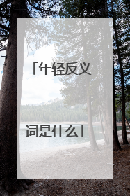 年轻反义词是什么