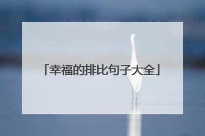 幸福的排比句子大全