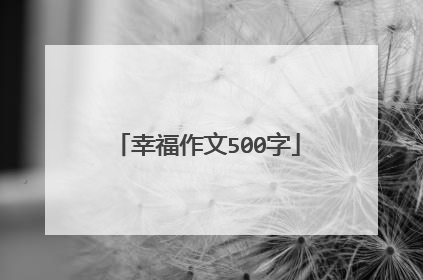 幸福作文500字