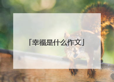 幸福是什么作文