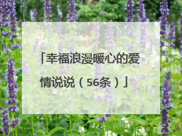 幸福浪漫暖心的爱情说说（56条）