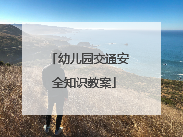 幼儿园交通安全知识教案