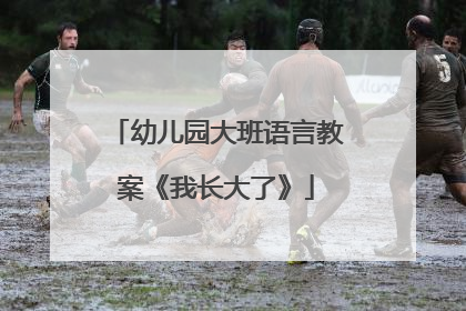 幼儿园大班语言教案《我长大了》