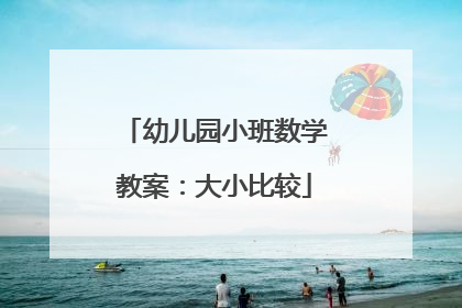 幼儿园小班数学教案：大小比较