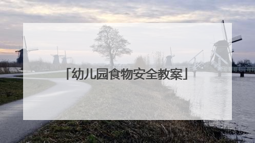 幼儿园食物安全教案