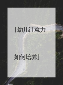 幼儿注意力如何培养