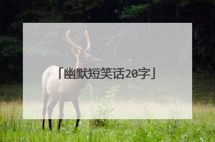 幽默短笑话20字