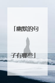 幽默的句子有哪些