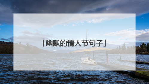 幽默的情人节句子