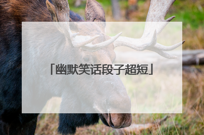 幽默笑话段子超短