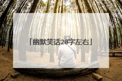 幽默笑话20字左右