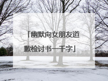 幽默向女朋友道歉检讨书一千字