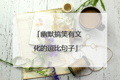 幽默搞笑有文化的逗比句子