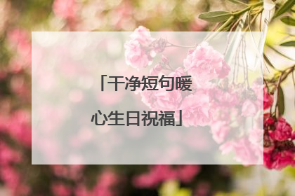 干净短句暖心生日祝福