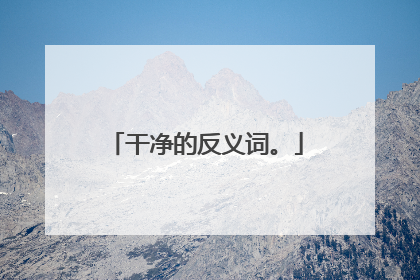 干净的反义词。