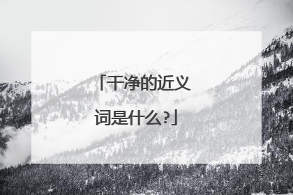 干净的近义词是什么?