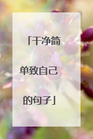 干净简单致自己的句子