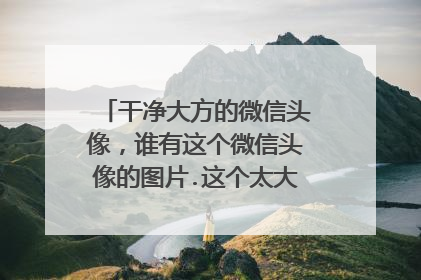 干净大方的微信头像,谁有这个微信头像的图片.这个太大了放不上去