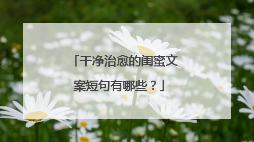 干净治愈的闺蜜文案短句有哪些?