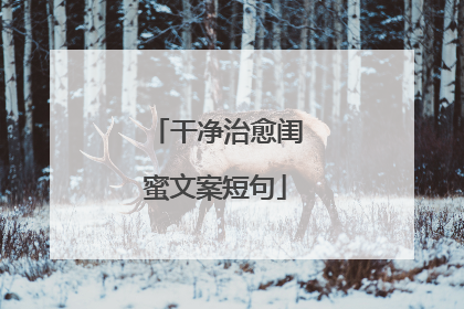 干净治愈闺蜜文案短句