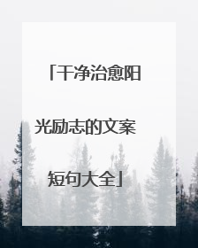 干净治愈阳光励志的文案短句大全
