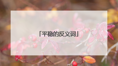 平稳的反义词