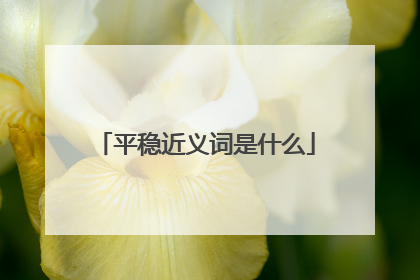 平稳近义词是什么