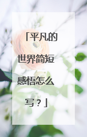 平凡的世界简短感悟怎么写？