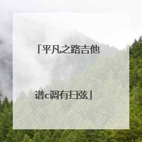 平凡之路吉他谱c调有扫弦