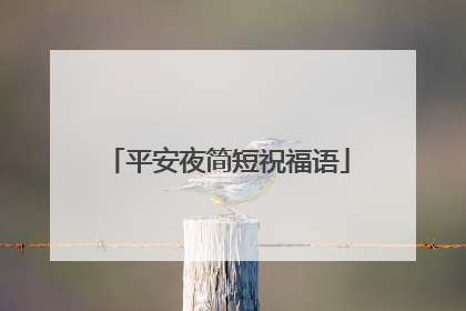 平安夜简短祝福语