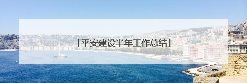平安建设半年工作总结