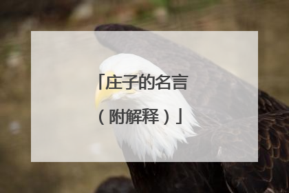 庄子的名言(附解释)