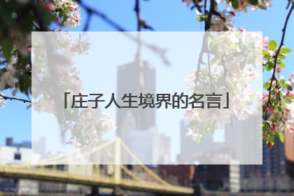庄子人生境界的名言