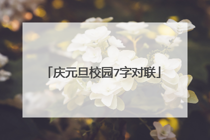 庆元旦校园7字对联