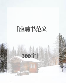 应聘书范文 300字