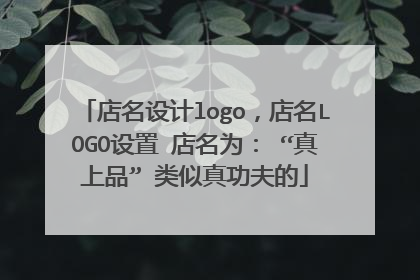 店名设计logo，店名LOGO设置 店名为： “真上品” 类似真功夫的