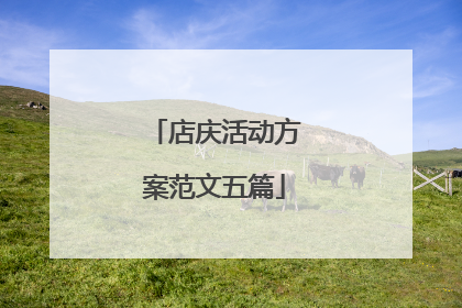 店庆活动方案范文五篇