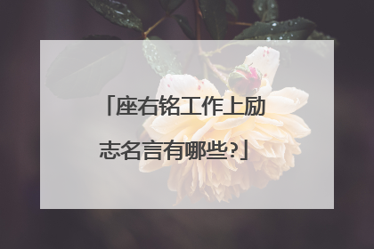 座右铭工作上励志名言有哪些?