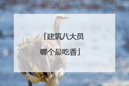 建筑八大员哪个最吃香