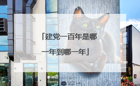 建党一百年是哪一年到哪一年