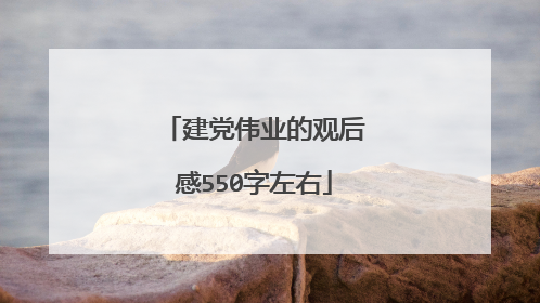 建党伟业的观后感550字左右