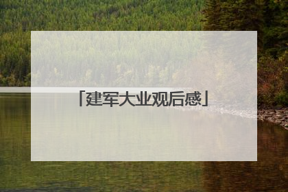 建军大业观后感