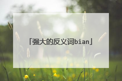 强大的反义词bian