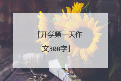 开学第一天作文300字