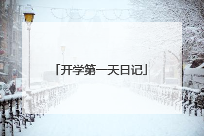 开学第一天日记