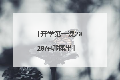 开学第一课2020在哪播出